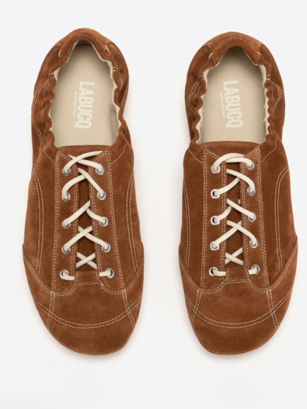 LABUCQ Soft Runner Tan Suede in size 38